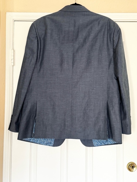 Original Penguin Men's Blue Notch Lapel Suit Jacket Size 44R - Picture 2 of 14